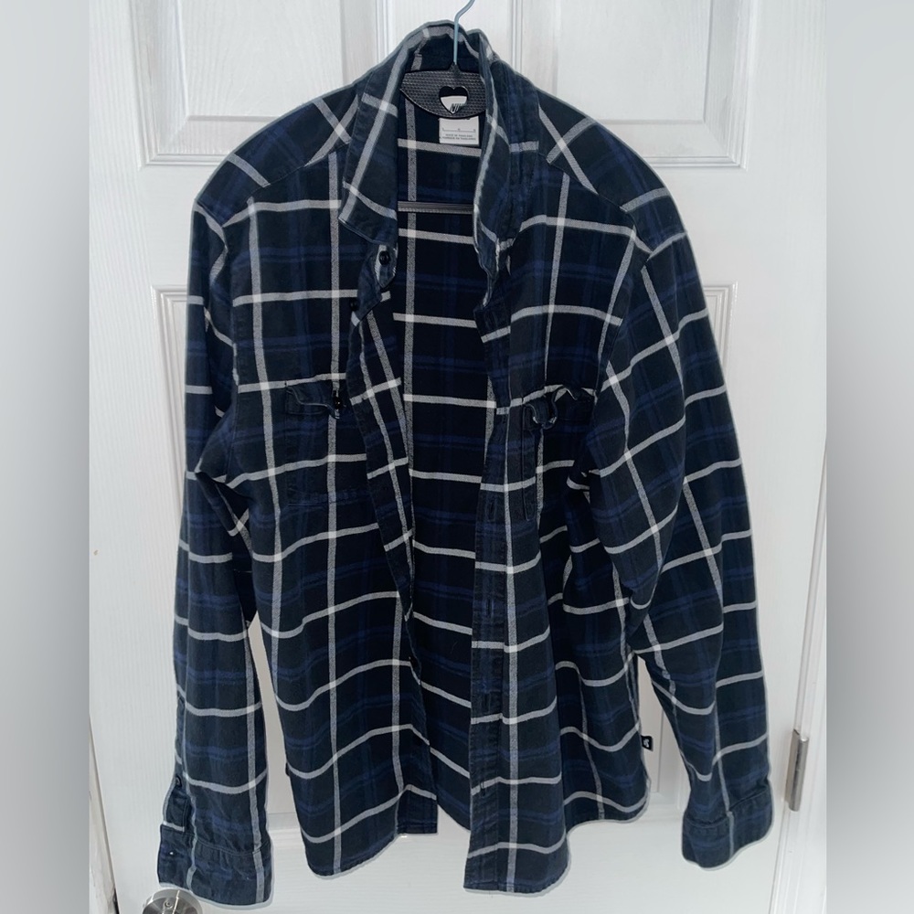 Men’s Nike SB Flannel, Blue/Black, Size Large